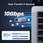 UGREEN USB C to USB Adapter 4 Pack, 10Gbps USBC Male to USB 3.2 Female Adapter, Type C USB C Adapter for MacBook Pro,iMac,iPhone 16 15 Pro Max,iPad mini Pro, Thunderbolt 4, Samsung Galaxy