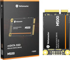 Yottamaster M500 1TB mSATA SSD SATA III 6Gb/s, mSATA Internal Solid State Drive Up to 500MB/s, Mini-SATA with 3D NAND, Compatible with Ultrabooks Desktop PC Laptop, All-in-One PCs, 30x50mm
