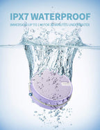 INSMY C12 IPX7 Waterproof Shower Bluetooth Speaker, Portable Small Speaker, Speakers Bluetooth Wireless Loud Clear Sound Support TF Card Suction Cup for Kayak Canoe Beach Gift (Purple)