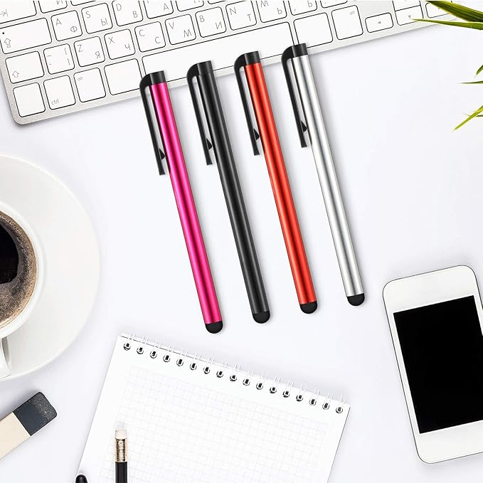 Outus 60 Pieces Stylus Pens Slim Capacitive Stylus Touch Pens for Universal Touch Screens Devices, Compatible with iPhone, iPad, Tablet (10 Colors)