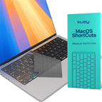 Kuzy MacOS Shortcut for MacBook Pro 14 inch Keyboard Cover M4 16" 2025 2024 2023 M3 M2 M1 Pro Max - MacBook Air 13 inch Keyboard Cover 15" M4 M3 M2 - Mac OS US Layout TPU Tinted