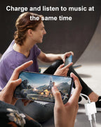 2 Pack Lightning to 3.5mm Headphone Jack Adapter, [Apple MFi Certified] 2 in 1 Headphone Adapter Aux Audio and Charger Adapter Dongle Cable Splitter Compatible with iPhone 14 13 12 11 XS XR 8 7