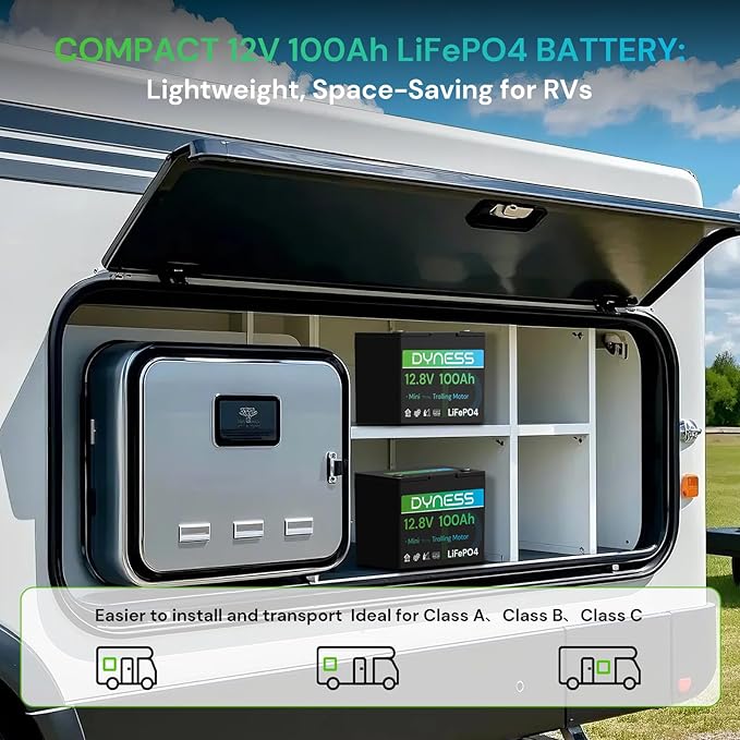 12V 100Ah Mini LiFePO4 Battery 3 Pack Group 24, 12 Volt Deep Cycle Lithium Battery with 100A BMS, Low-Temp Protection & 10 Years Lifespan for RV, Boat, Trolling Motor, Solar Off-Grid, Golf Cart