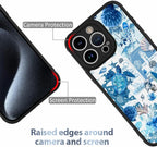 AIGOMARA Case for iPhone 15 Pro [Compatible with MagSafe] Blue Turtle Shell Ocean Collage Pattern Design for Women Girls Men Soft TPU Bumper Hack PC Back Shockproof Protective Slim Magnetic Cover