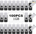 TOPESEL USB Storage Flash Drive,100PCS 1GB USB 2.0 Flash Drive Bulk Pack, USB Flash Drives Thumb Drives USB Stick Flash Memory Stick (1G, 100 Pack, Black)