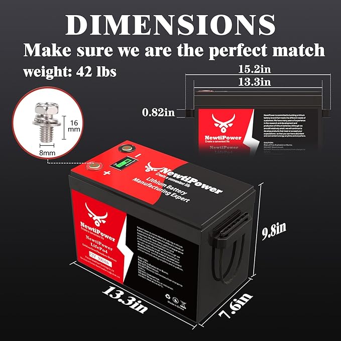12V 300Ah Golf Cart Lithium LiFePO4 Battery with 200A BMS Grade A Cells Deep Cycle Rechargeable Battery,10000+ Cycles,Perfect for Golf Cart,Off Grid Applications (12.8V 300Ah)