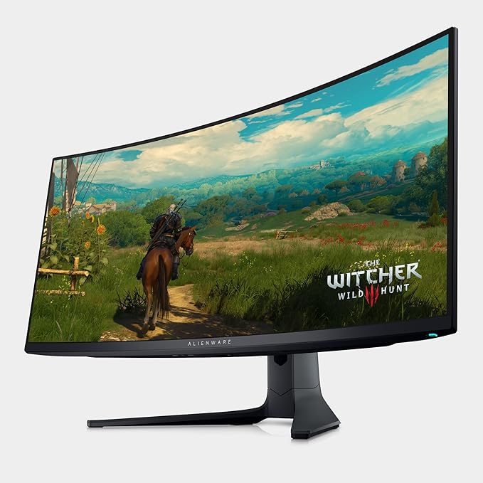 Alienware AW3423DWF Curved QD-OLED Gaming Monitor - 34-inch Quantum Dot OLED 0.1Ms 165Hz 21:9 Curved Display, 99.3% DCI-P3 Color Gamut, VESA DisplayHDR True Black 400, AMD FreeSync Premium Pro - Black