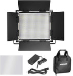 Neewer Professional Metal Bi-Color LED Video Light for Studio, YouTube, Product Photography, Video Shooting, Durable Metal Frame, Dimmable 660 Beads, with U Bracket and Barndoor, 3200-5600K, CRI 96+
