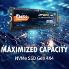 DATO M.2 2280 SSD 512GB, PCIe Gen4 x4 NVMe SSD Internal Solid State Drive for Gaming and Creators, Compatible with Desktop and Laptop, Up to 5100/4600 MB/s - DP800 Pro