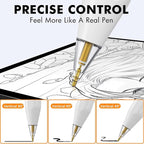 NIUTRENDZ 4 Pack Replacement Tips for Apple Pencil 2nd Generation and 1st Generation Fine Point Metal Tip, Wear-Resistant & Precise Control (1.95mm, White + Grey)