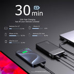 Power Bank Fast Charging 10000mAh 35W Portable Charger Small Battery Pack with PD 3.0 & QC 4.0 Type-C USB-A Input Output Lightweight Phone Charger Compatible for iPhone Samsung iPad