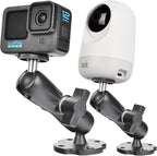 Heavy-Duty Camera Wall/Desktop Mount with 1/4"-20 Thread, Aluminum Alloy Arm, Dual Ball Heads, 1-Inch TPU Ball, Free Rotation,Compatible with DSLR, CCTV, RAM B System