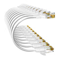 Cat6a Patch Cables 20ft (10 Pack) Slim, Cat6 Ethernet Patch Cable Pure Copper, Flexible Cat 6 Patch Cable 550MHZ 10G, Space-Saving Cat 6A Network Cables for Patch Panel, White