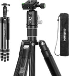 Carbon Fiber Camera Tripod, 62" Professional Video Tripod for Camera with 360° Ball Head, 1/4" Arca QR Plate, Compact Lightweight Travel Monopod for DSLR/Smartphone, Max Load 17.6 lbs/8kg