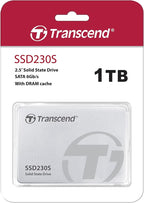 Transcend 1TB 2.5" SATA III 6Gb/s SSD with DRAM, Up to 560MB/s, Compatible with PS4, Laptops, Desktops, PCs, Notebooks, Internal Solid State Drive with SLC Cache, 3D TLC NAND, RAID Engine, LDPC Coding