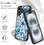 AIGOMARA Magnetic Case for iPhone 16 Plus [Compatible with MagSafe] Blue Shell Starfish Ocean Holiday Collage for Women Girls Men Soft TPU Bumper Hack PC Back Heavy Duty Protective Slim Cover