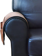 Wanty Velvet Sofa Couch Chair Armrest Soft Caddy Organizer Holder for Remote Control, Cell Phone, Book, Pencil (Brown)