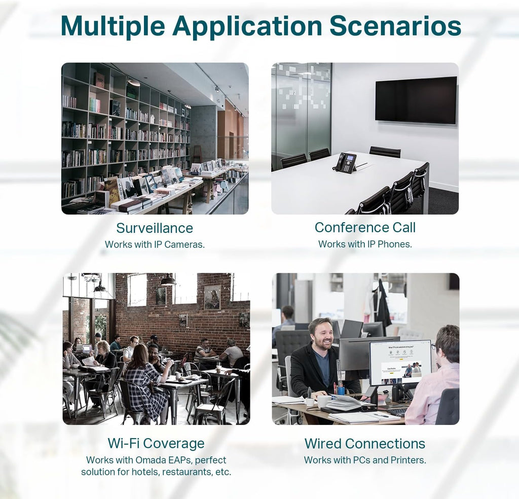 TP-Link TL-SG1428PE 24 Port Gigabit PoE Switch Easy Smart Managed 24 PoE+ Port @250W w/ 2 UL Gigabit Ports + 2 SFP Slots PoE Auto Recovery QoS, Vlan, IGMP & LAG