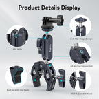 SMALLRIG Camera Mount Clamp, Ballhead Magic Arm and Adapter for Gopro, Camera Monitor Mount with 1/4"-20, 3/8"-16 Threaded Holes, Super Clamp for Gopro/DSLR/Stabilizer