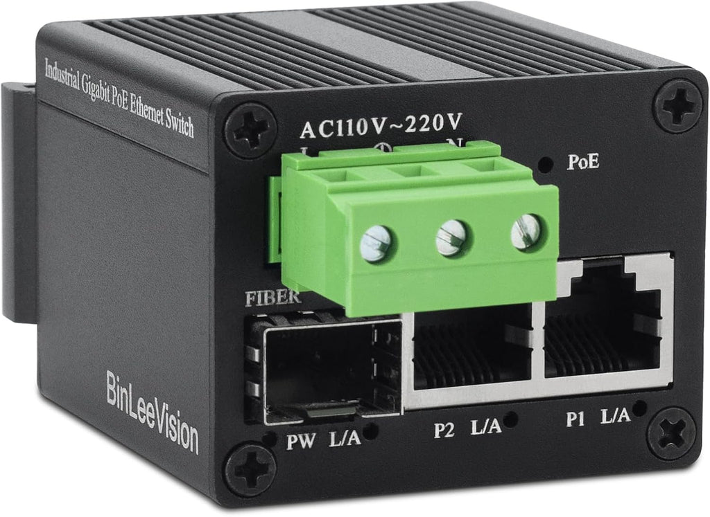 Ultra Mini Ethernet PoE+ Switch,2 PoE+ Output & 1-Uplink SFP Port ,30W PoE Output@40W Budget ,PoE+ Injector Adapter,Desktop or Wall/Dinrail Mount,Fanless,for Multiple PoE Devices(30W)