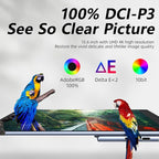 Portable Monitor OLED 15.6 Inch Touchscreen 4K UHD 3840X2160 100% DCI-P3 100000:1 Multi-Touch HDR USB-C HDMI Travel Monitor for Laptop with Kickstand & SleeveCase