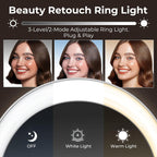 4K Webcam for PC with Microphone & Light & Privacy Cover, Web Camera for Desktop Computer/Laptop/Monitor/Mac, USB Streaming Camera for Zoom/Skype/Teams/Video Calling/Studying and Conference