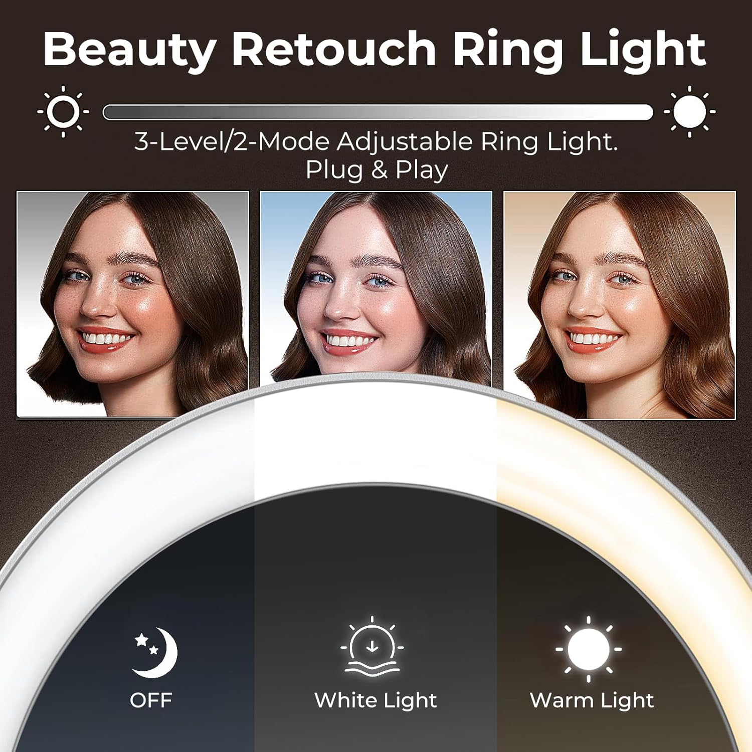 4K Webcam for PC with Microphone & Light & Privacy Cover, Web Camera for Desktop Computer/Laptop/Monitor/Mac, USB Streaming Camera for Zoom/Skype/Teams/Video Calling/Studying and Conference