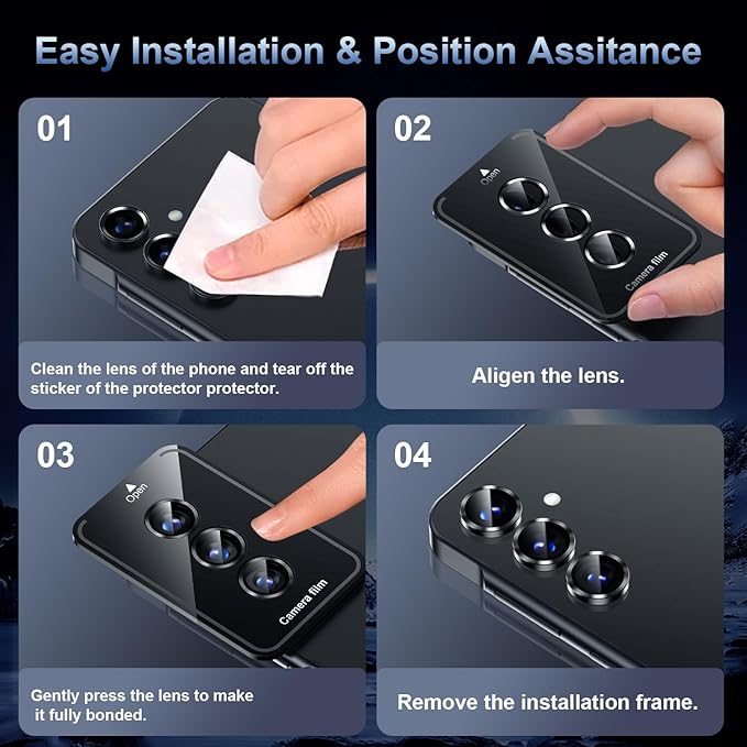 Korecase for Galaxy S25 Ultra Camera Lens Protector, 9H Tempered Metal Glass Anti Scrach Rear Camera Screen Protector, Shockproof Metal Ring Lens Protection for Samsung Galaxy S25 Ultra,Colorful