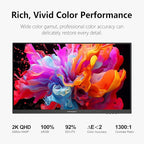 INNOCN 27" 2K 1440P QHD Monitor 100Hz IPS PC Computer Monitor for Mac Laptop, 65W USB C, HDMI, DP, Built-in Speaker, Eyes Care, Height/Pivot Adjustable, VESA Mountable - Black, 27D1Q