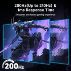 KTC 27 Inch Gaming Monitor - 2K QHD 2560 x 1440 Monitor, Up to 210Hz & 1ms, Bulit-in Speakers, Adaptive Sync, HDR400, 131% sRGB, IPS Monitors Gamer with HDMI 2.0 x 2 & DP1.4 x 2, H27T22C-3