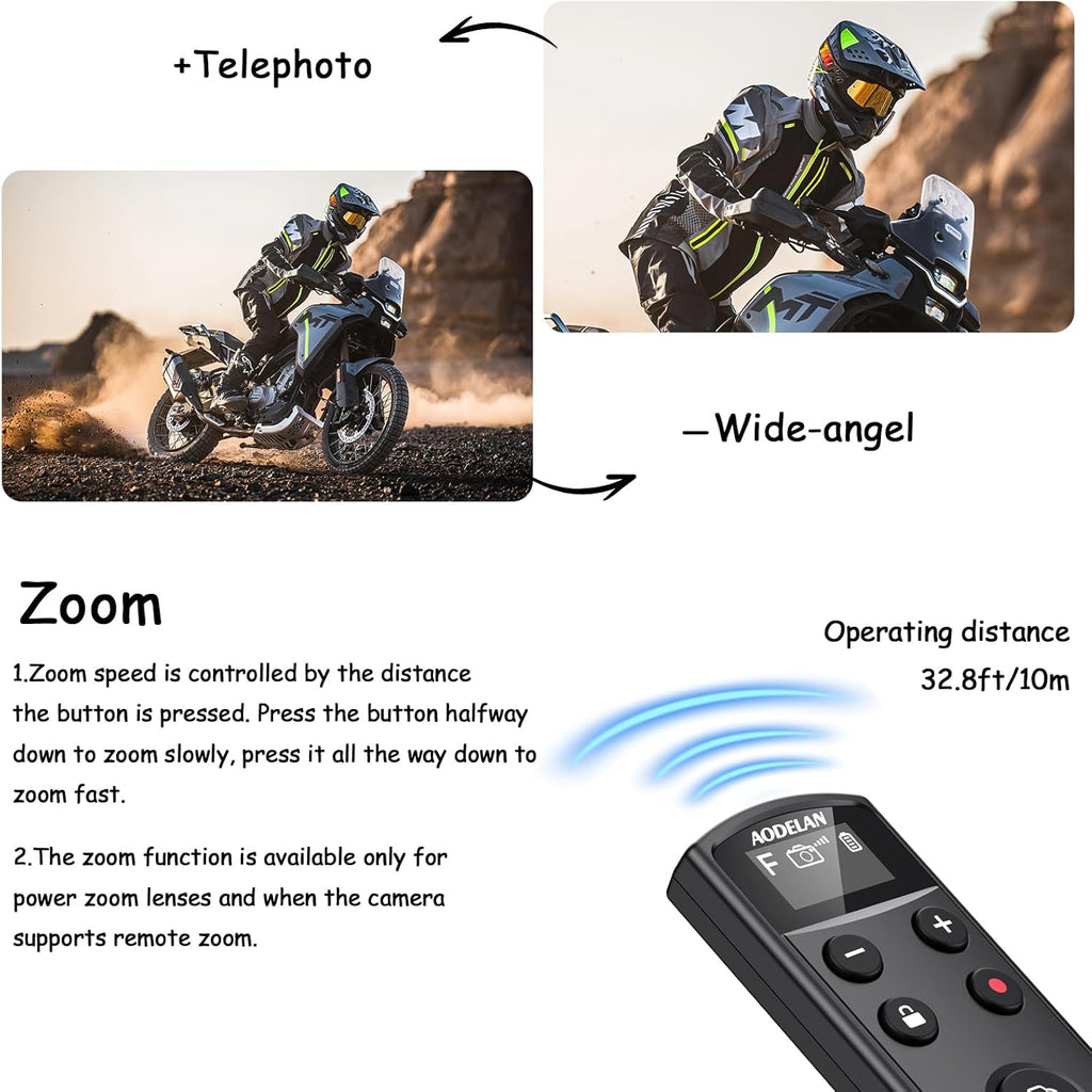 for Fuji Camera Rechargeable Shutter Release, AODELAN Wireless Remote Control Compatible with Fujifilm X-T30 II,X-S10,X-H2,X-H2S,X-T3,X-T4,X-T5,X-S20,X-T30,X-T50,X-M5,X100VI,X-E5,X Half