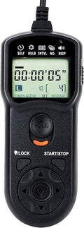 JJC Intervalometer Timer Remote Shutter Release Time Laspe for Fuji Fujifilm X-T5 X-T4 X-T3 X-T30 II X-T20 X-T10 X-H2 X-H2S X100VI X100V X100F X100T GFX100SII GFX100 GFX 50R 50S X-PRO3 X-T100 & More