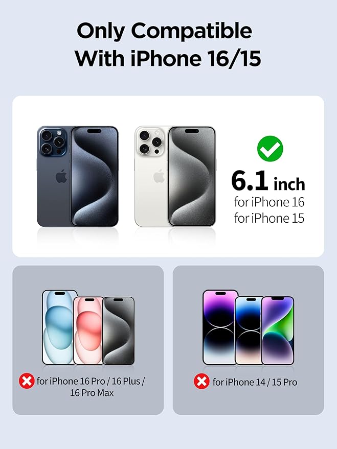 Compatible for iPhone 16 Privacy Screen Protector Tempered Glass 6.1 Inch, Purple Gradient Anti Spy Anti Blue Light HD Easy Installation