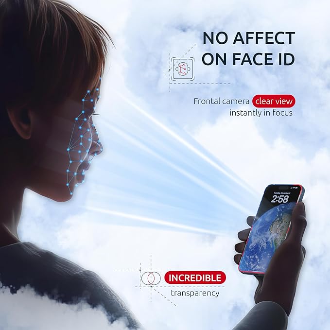 15 Pro Screen Protector for iPhone – (2-Pack) USA Flag & Black Frame Design - Tempered Glass Screen Protector for iPhone 15 Pro 9H Hardness Full Coverage - Oleophobic Coating with Easy Installation