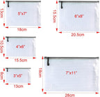 Oaimyy-20 Pcs-Mesh Zipper Pouch Document Folders Bag Zipper Zip File Folders,Puzzle Bags for Organizing Storage (Black, 8"x 10")