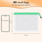 Umriox Zipper Mesh Document Pouch, 9.5x7.1 in (6 Colors, 18 Packs), Clear Zipper Pouches, Waterproof Zipper Pouches for Office Supplies Cosmetics Travel Storage