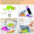 Clip and Go Strap for Phone Silver Metal Chain with Purple Pouch Wallet Crossbody Phone Lanyard for Women with Cell Phone Stand Holder 2 Patches Tether Adjustable Anti Theft for iPhone 16 Pro 15 All