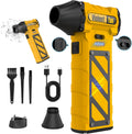 Electric Air Duster-Compressed Air Duster,60mph Wind Stepless Speed Canned Air for PC/Compute/Electronics/Home&Car Cleaning, 150000RPM Air Blower to Spray Air Can Dust Off Keyboard Cleaner (Yellow)