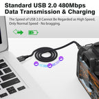 AGVEE 1ft Mini USB Cable, Braided Durable USB-A to Mini-B Charger Charging Cord for TI-84, Garmin GPS, Go-Pro Hero 4 3 2 HD, PS3 Controller, Canon Camera, Blue Yeti Microphone, Black