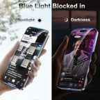 Fotbor [3+3 Pack for iPhone 16 Pro Max Screen Protector, Anti-Blue Light, [Eye Protection] 9H+ Tempered Glass with Camera Lens Protector Anti-Glare