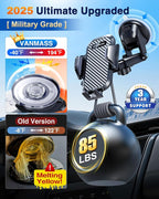 VANMASS Car Phone Holder 2025 Ultimate Military-Grade Phone Holder for Your Car Windshield Dashboard【Newest Best Strongest】 Cell Phone Car Mount with Patent & Safety Certs for iPhone Samsung Android