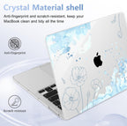 Case for MacBook Pro 13 inch with/Without Touch Bar (2016-2022, M2 A2338 M1 A2289 A2251 A2159 A1989 A1706 A1708), Hard Shell + Keyboard Cover + Dust Plug, Abstract Floral