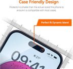 Anti Blue Light Screen Protector for iPhone 15pro & iPhone 15 [3 Pack] 9H+ Anti Blue Light Tempered Glass, Anti-Scratch, Case Friendly