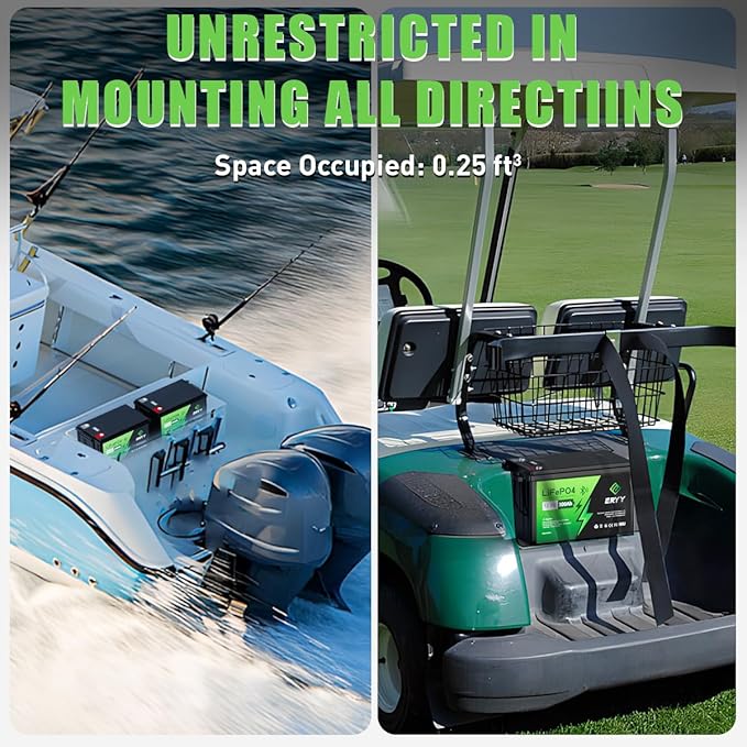 12V 300Ah LiFePO4 Battery, 12V Lithium Battery with 200A BMS, 3840Wh Energy, Deep Cycle Battery, Lithium Iron Phosphate Battery for Trolling Motor, Solar, RV, Camping, Van, Marine