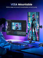 UPERFECT Portable Monitor 4K 120HZ QLED 17.3" | 0.1ms Gaming Monitor, 500 Nits | 3840 * 2160 UHD |100% DCI-P3 | USB-C & HDMI | VESA & Kickstand | Travel Screen for Laptop, Computer, Game Consoles