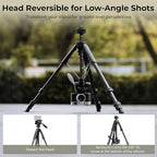 SmallRig 71" Camera Tripod Stand AP-21, Travel Tripod for iPhone, Camera and Smartphone Live Streaming Vlog, Portable Photo Tripods with Quick-Flip Lock Legs, Max Load 11lb