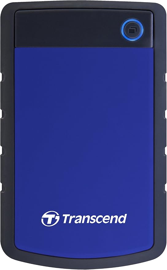 Transcend 4TB External Hard Drive, for PS4/PC/Mac/Desktop/Laptop/Xbox One/Xbox 360, USB3.1Gen1 (5Gbps) Type-A Portable HDD, One Touch Auto-Backup, Shock Resistant, Three-Stage Shock Protection System