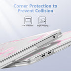 Case for MacBook Pro 13 inch with/Without Touch Bar (2016-2022, M2 A2338 M1 A2289 A2251 A2159 A1989 A1706 A1708), Hard Shell + Keyboard Cover + Dust Plug, Bowknot