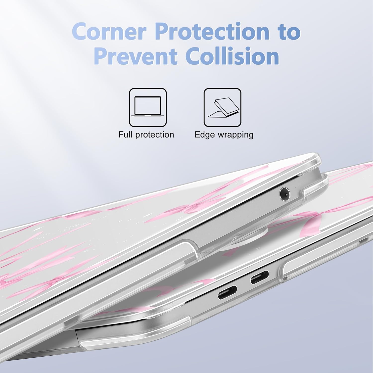 Case for MacBook Pro 13 inch with/Without Touch Bar (2016-2022, M2 A2338 M1 A2289 A2251 A2159 A1989 A1706 A1708), Hard Shell + Keyboard Cover + Dust Plug, Bowknot