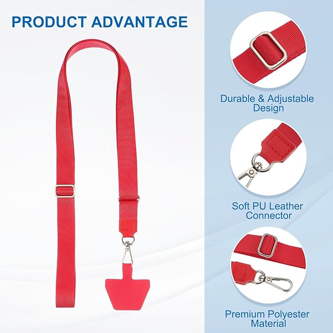 PATIKIL Smart Phone Lanyard with Wrist Strap and Patches for Most Smartphones ID Badges Keychain